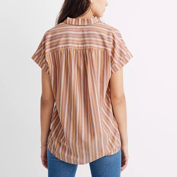 Madewell Central Shirt in Rainbow Stripe in XS - Picture 2 of 10